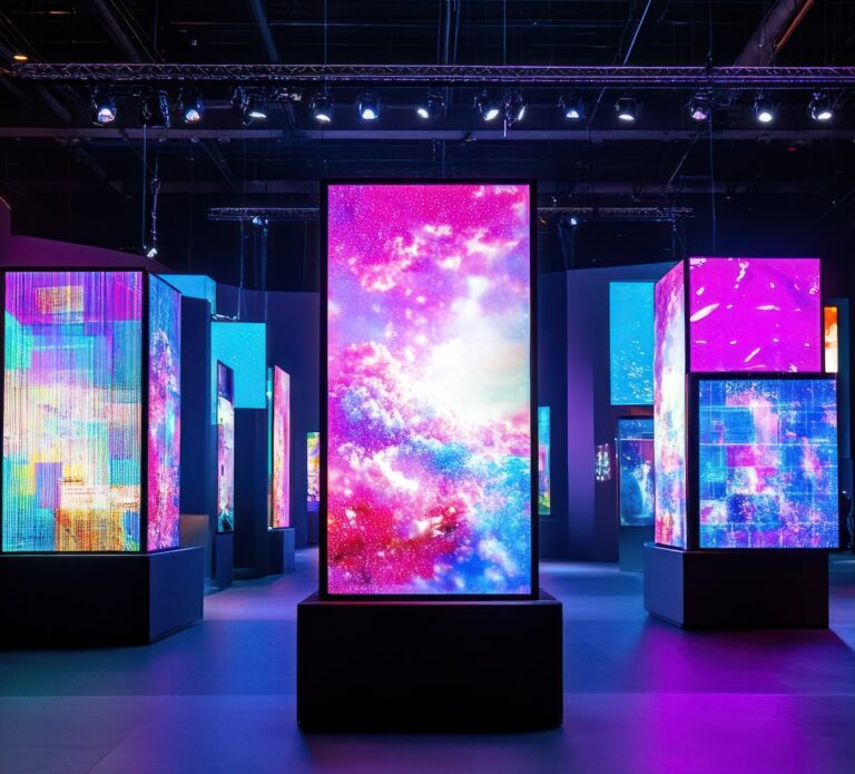 Interactive Art Installation with Colorful Images